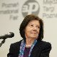 Maria Kaczyńska podczas konferencji prasowej